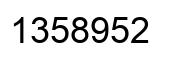 Number 1358952 black image
