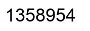 Number 1358954 black image