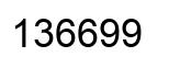 Number 136699 black image