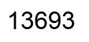 Number 13693 black image