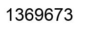 Number 1369673 black image
