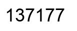 Number 137177 black image