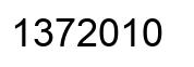 Number 1372010 black image