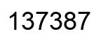 Number 137387 black image