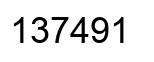 Número 137491 imagen negro