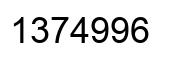 Number 1374996 black image