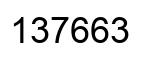 Number 137663 black image