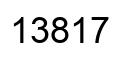 Number 13817 black image