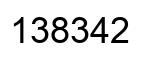 Number 138342 black image