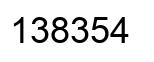 Number 138354 black image