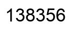Number 138356 black image
