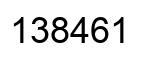 Number 138461 black image