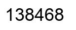 Number 138468 black image