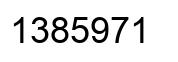 Number 1385971 black image