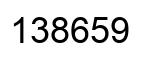 Number 138659 black image