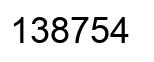 Number 138754 black image