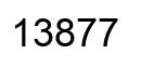 Number 13877 black image