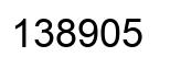 Number 138905 black image