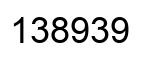Number 138939 black image
