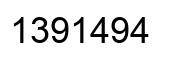 Number 1391494 black image