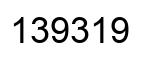 Number 139319 black image