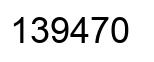 Number 139470 black image