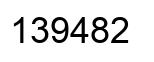 Number 139482 black image