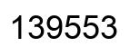 Number 139553 black image