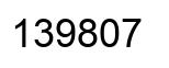 Number 139807 black image