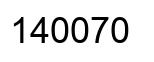 Number 140070 black image