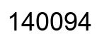 Number 140094 black image