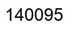 Number 140095 black image