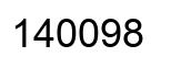 Number 140098 black image