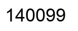 Number 140099 black image