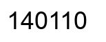 Number 140110 black image