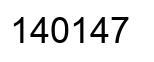 Number 140147 black image