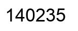 Número 140235 imagen negro
