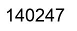 Number 140247 black image