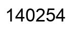 Number 140254 black image
