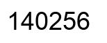 Number 140256 black image
