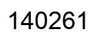 Number 140261 black image
