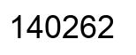 Number 140262 black image