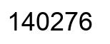 Number 140276 black image