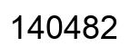 Number 140482 black image