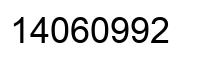 Number 14060992 black image