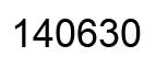 Number 140630 black image