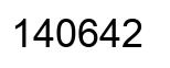 Number 140642 black image