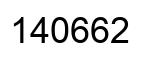 Number 140662 black image