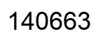 Number 140663 black image