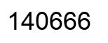 Number 140666 black image